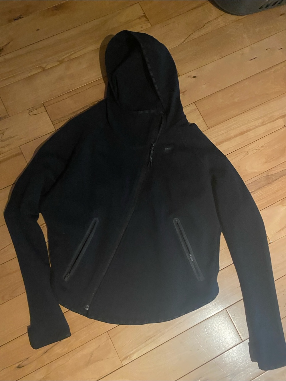 Black Nike Women’s Hooded Asymmetrical Zip Jacket